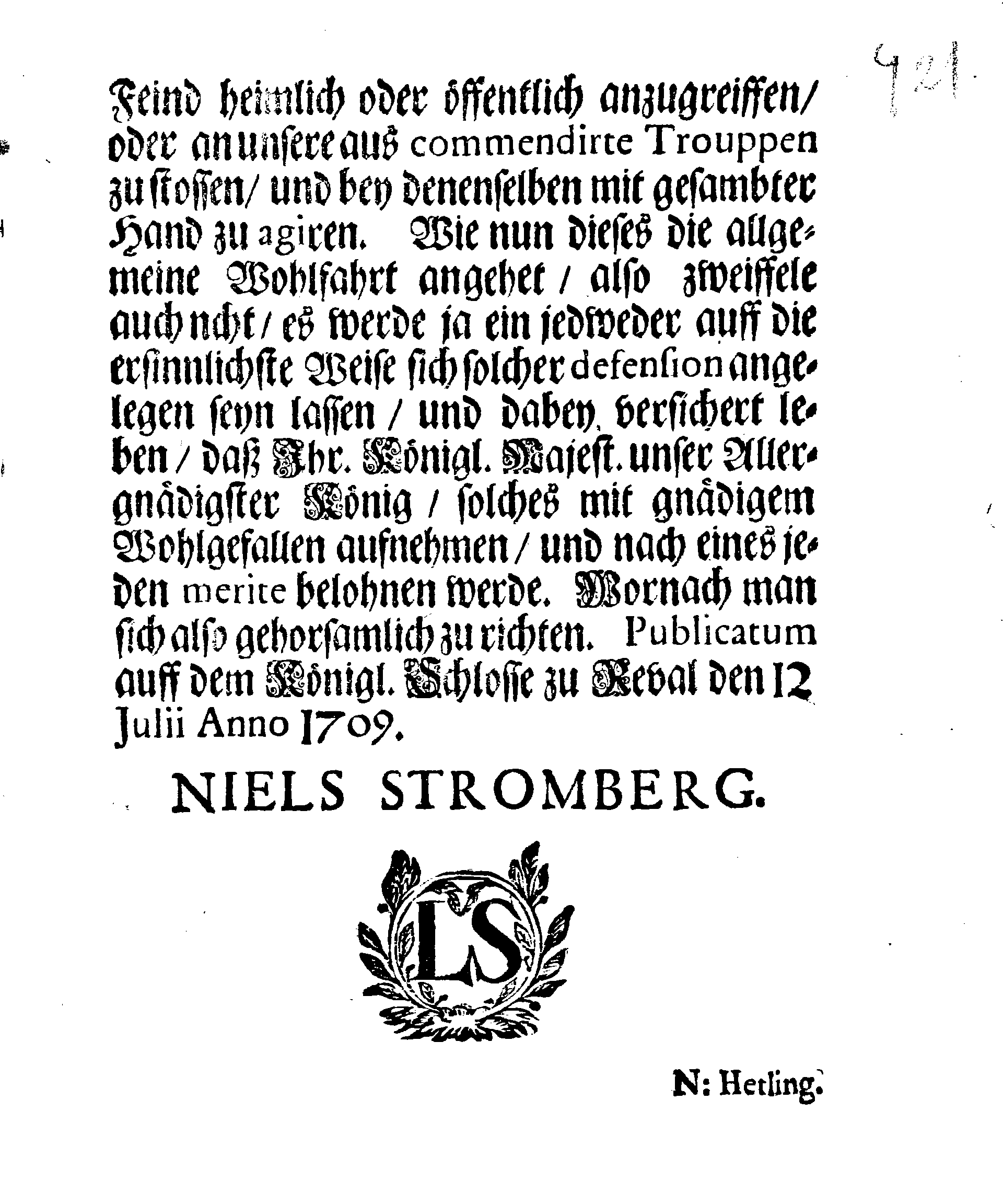 [Nils Strombergi korraldus]