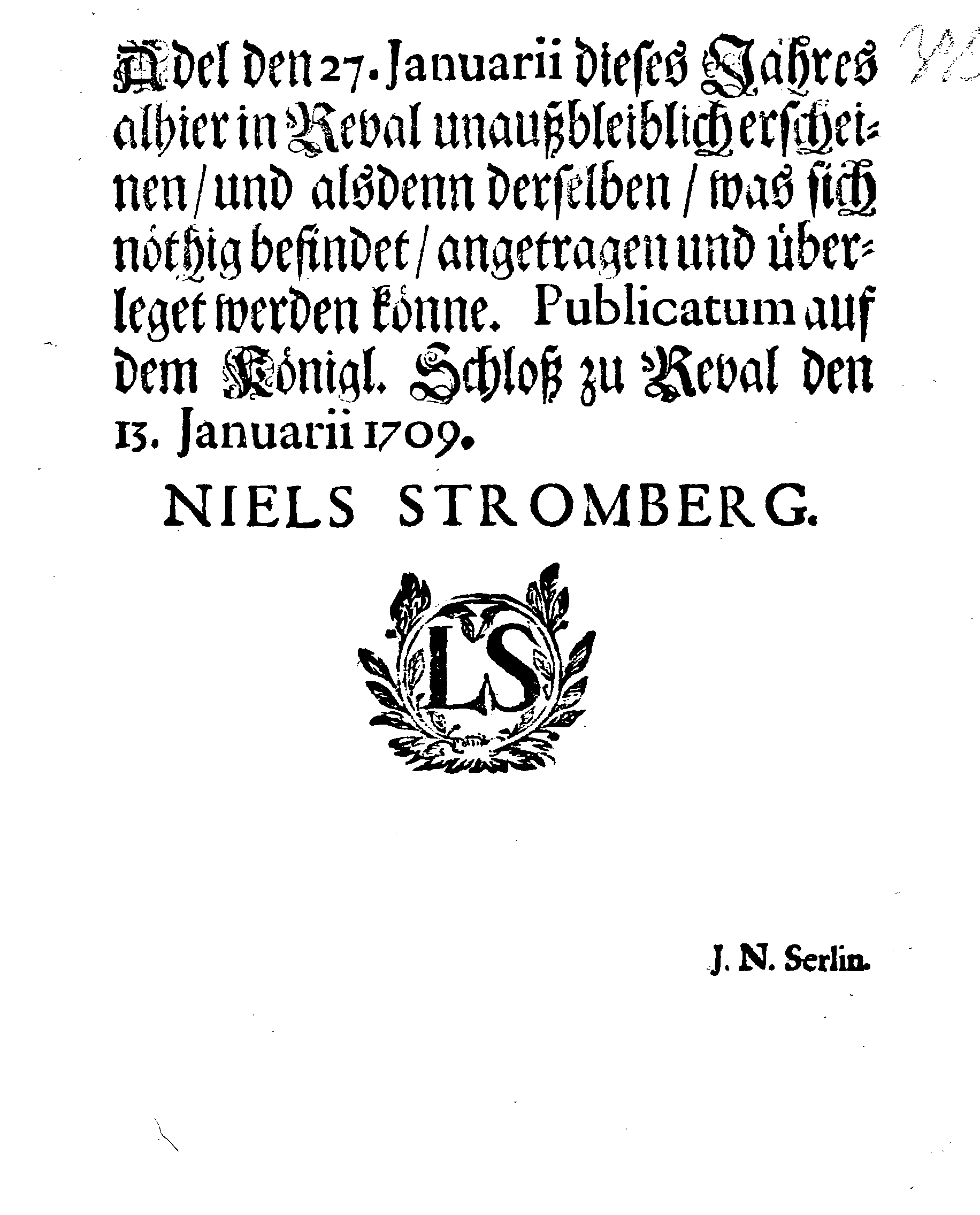 [Nils Strombergi korraldus]