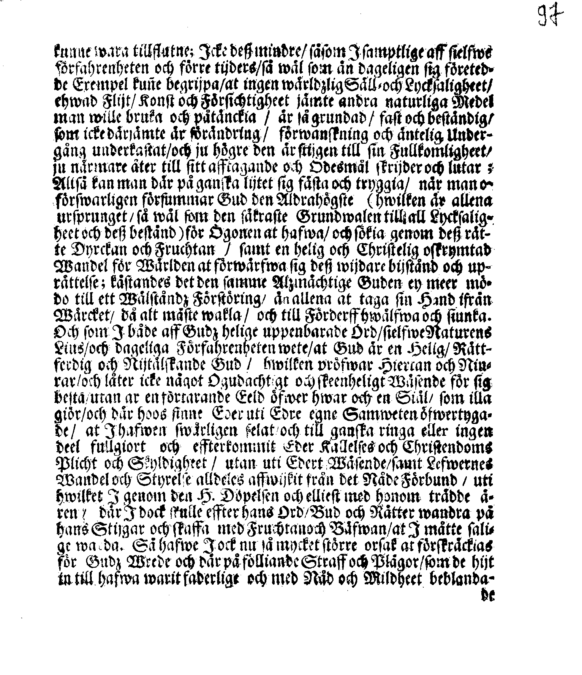 Kongl. May:tz PLACAT, Om Fyra Allmänne, Solenne, Tacksäyelse-Faste-Boot- och Bönedagar, som öfwer heela Swerige, och deß underliggiande Provincier, jemwäl Stor-Furstendömet Finland, samt Est-Lijf- och Ingermanland, hållas och fijras skole uti innewarande Åhr 1694