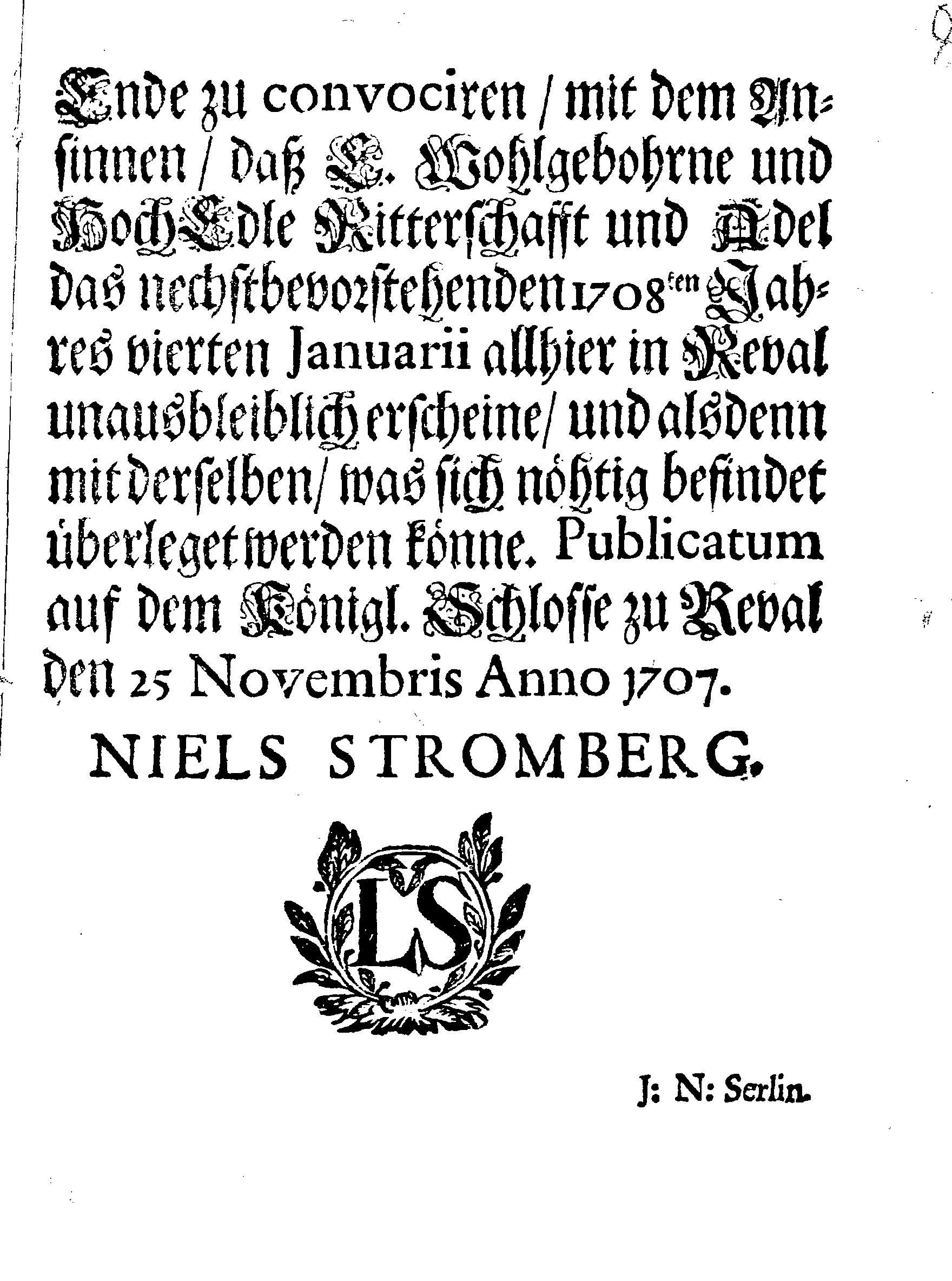 [Nils Strombergi korraldus]