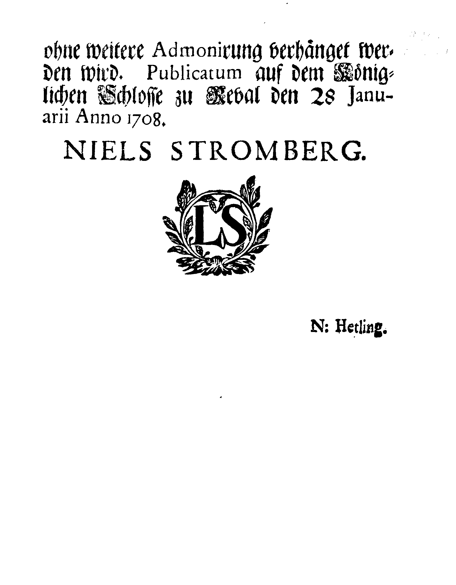 [Nils Strombergi korraldus]