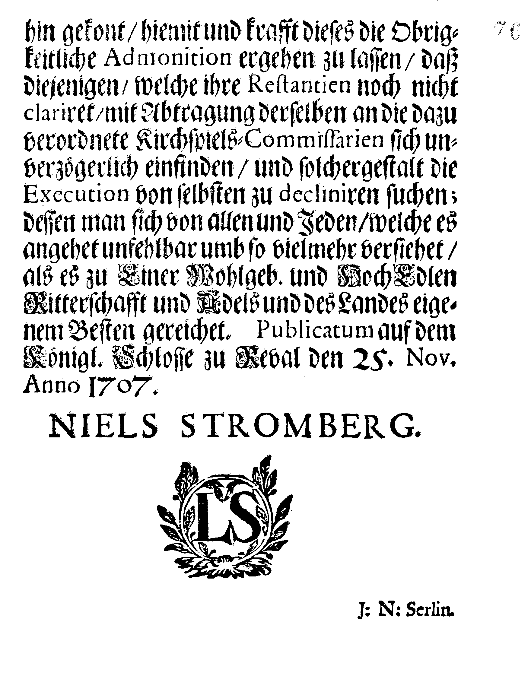 [Nils Strombergi korraldus]