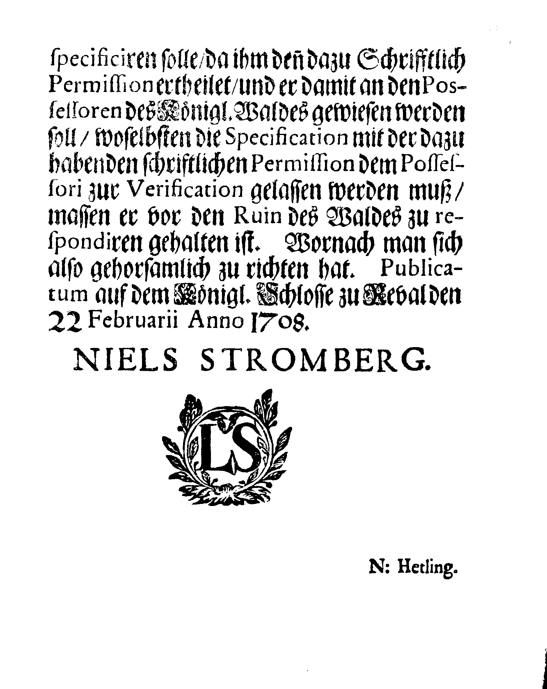 [Nils Strombergi korraldus]