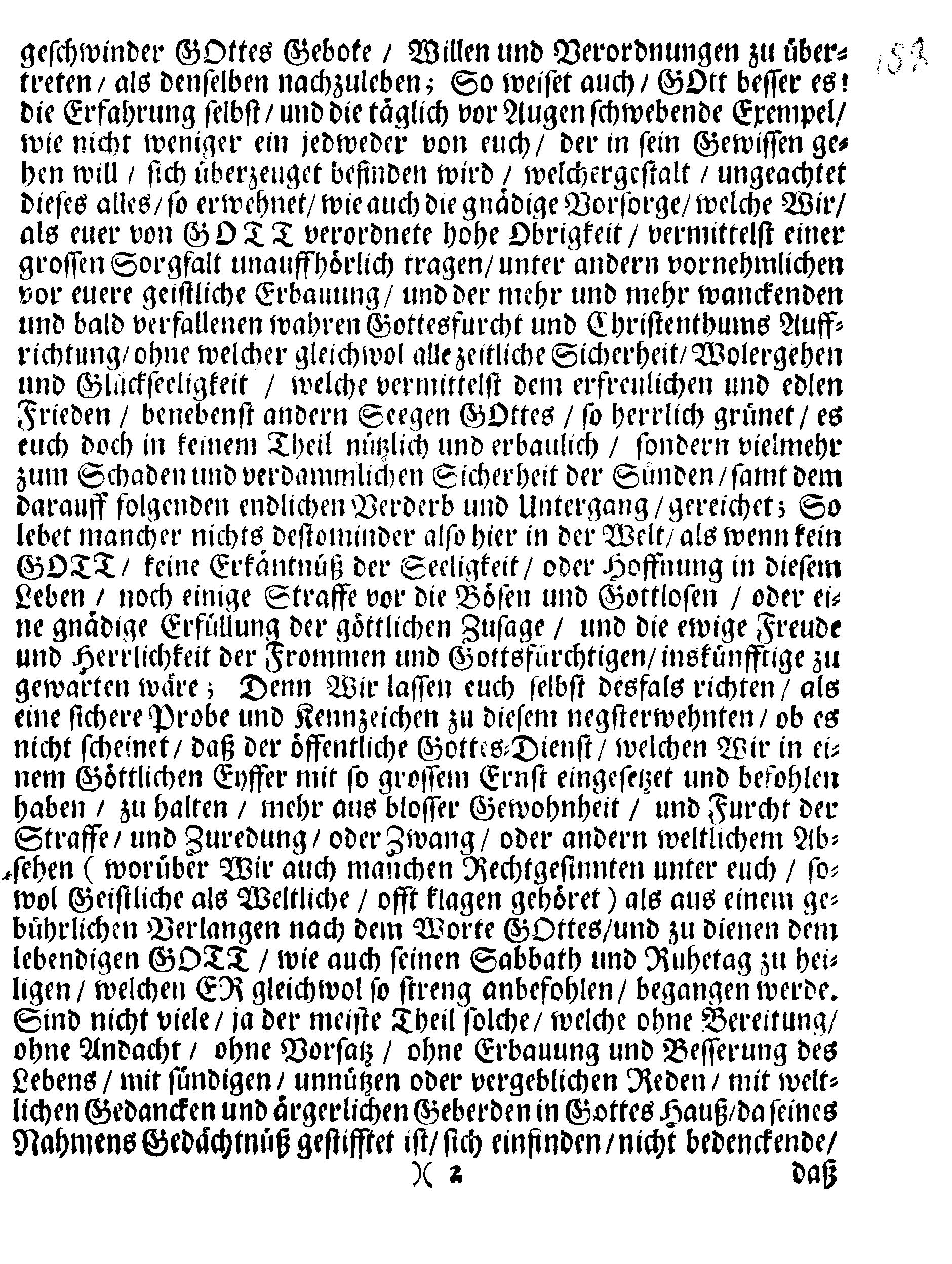 Ihrer Königl. Majest. PLACAT, Wegen Vier allgemeiner, solenner Danck-Fast-Buß- und Bet-Tage, Welche Über gantz Schweden, und dessen unterliegenden Provincien, imgleichen dem Groß-Fürstenthumb Finland samt Ehst-Lief- und Ingermanland, In gegenwärtigem 1695sten Jahre gehalten und gefeyret werden sollen