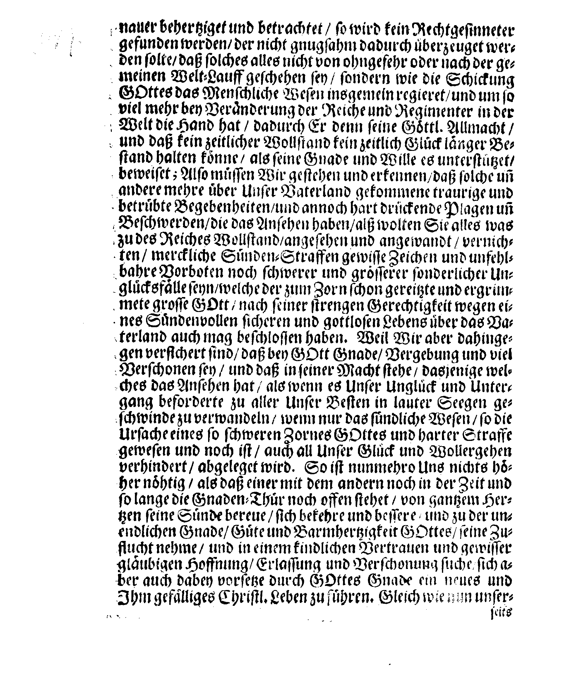 Ir. Königl. Majest. PLACAT, Wegen Vier allgemeiner Solenner, Danck-Fast-Buß- und Bet-Tage, welche über das gantze Schwedische Reich, Groß-Fürstenthum Finnland, und in allen der Cron-Schweden zugehörigen und unter selbiger liegenden Fürstenthümern, Ländern und Herrschaften, feyerlich sollen begangen und gehalten werden im Jahr 1698