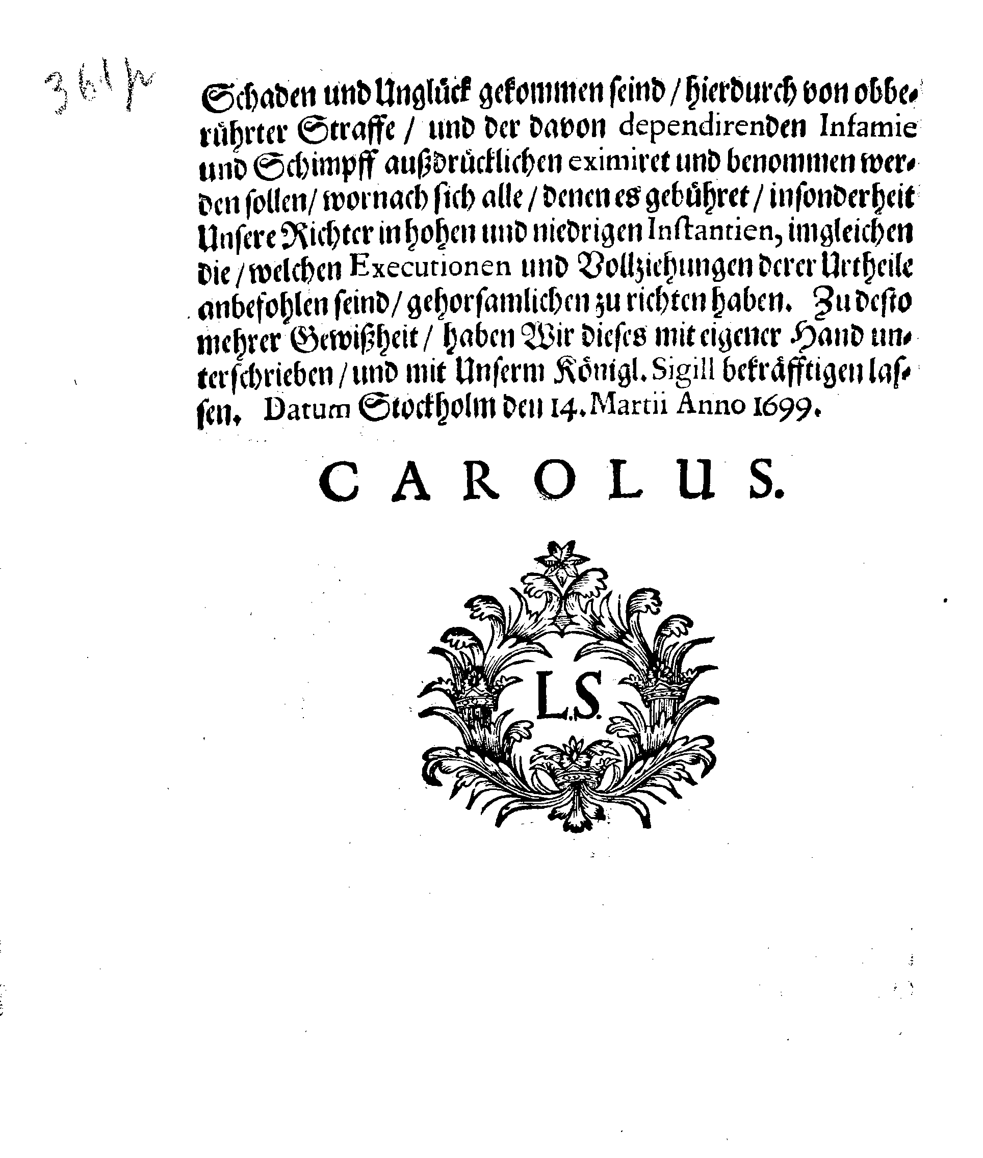 Ihr: Königl: Majest: PLACAT und GEBOT, angehende Vorsetzliche Fallissementer, und derer Straffe die damit betreten werden