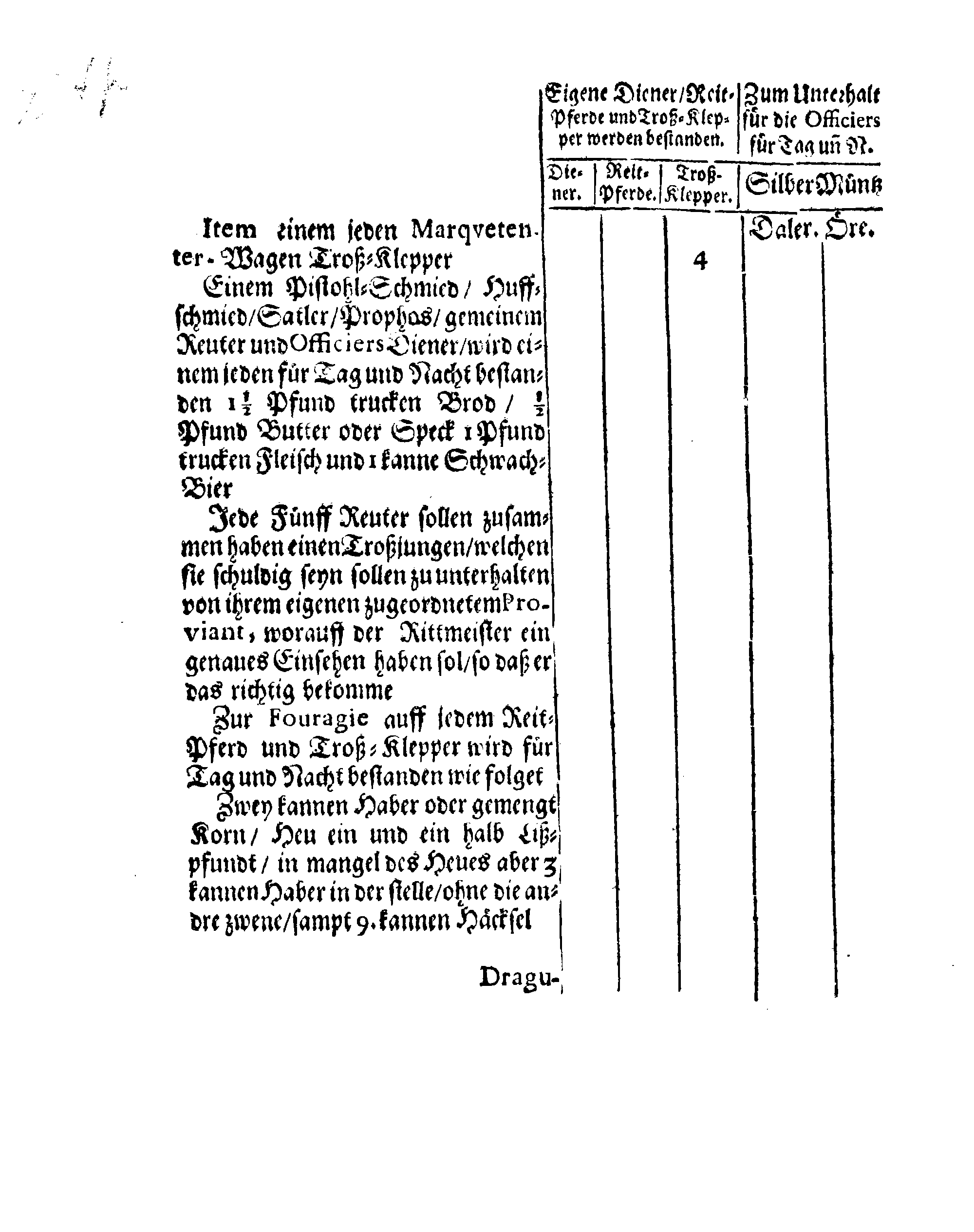 Ihrer Königl. Majest. Verneuerte Zug-Ordnung, Wornach die Außlage eingehoben und nachgehends unter der Land- und See-Militz sambt der Artollerie bey ihrem Durchzug außgetheilet werden sol