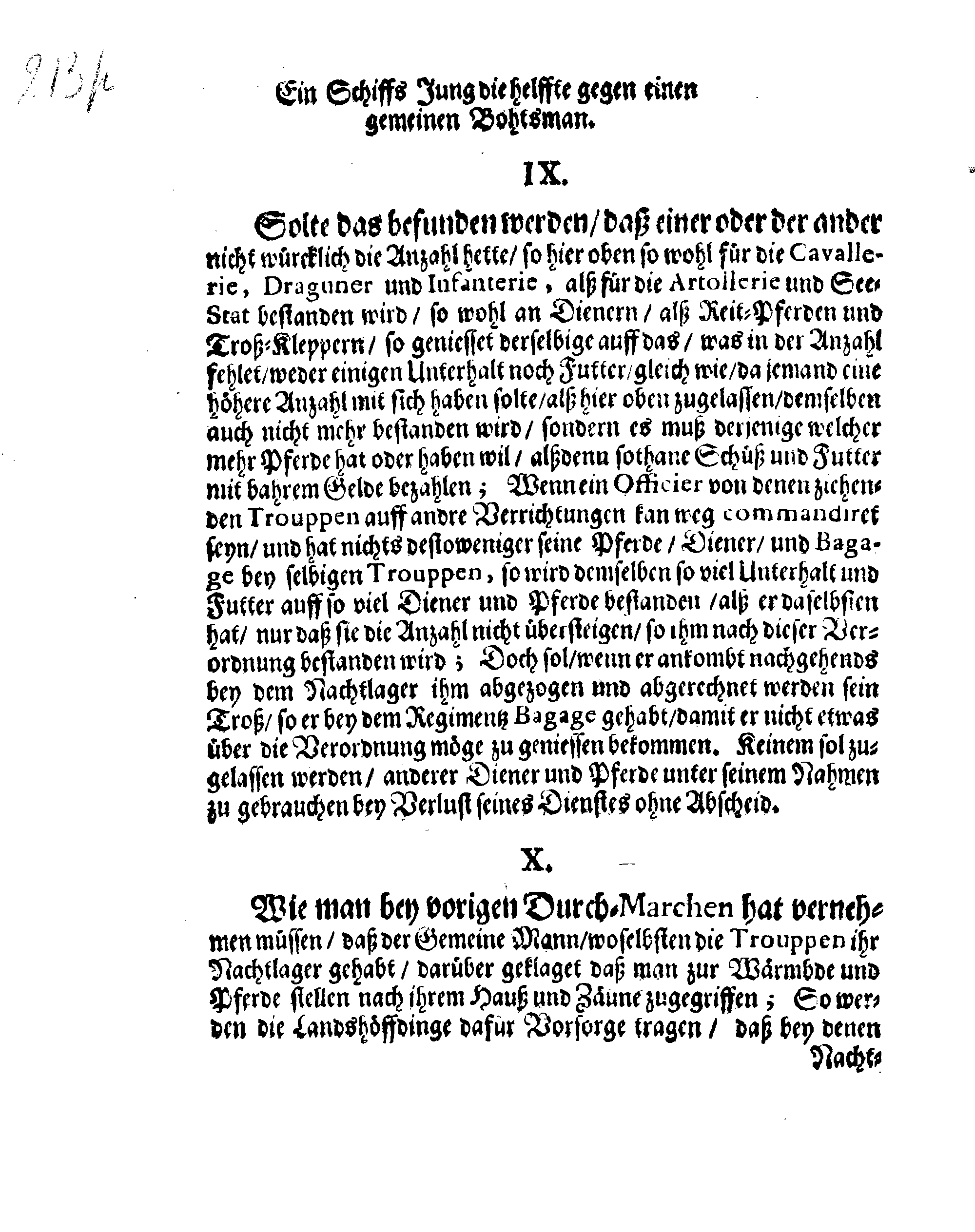 Ihrer Königl. Majest. Verneuerte Zug-Ordnung, Wornach die Außlage eingehoben und nachgehends unter der Land- und See-Militz sambt der Artollerie bey ihrem Durchzug außgetheilet werden sol