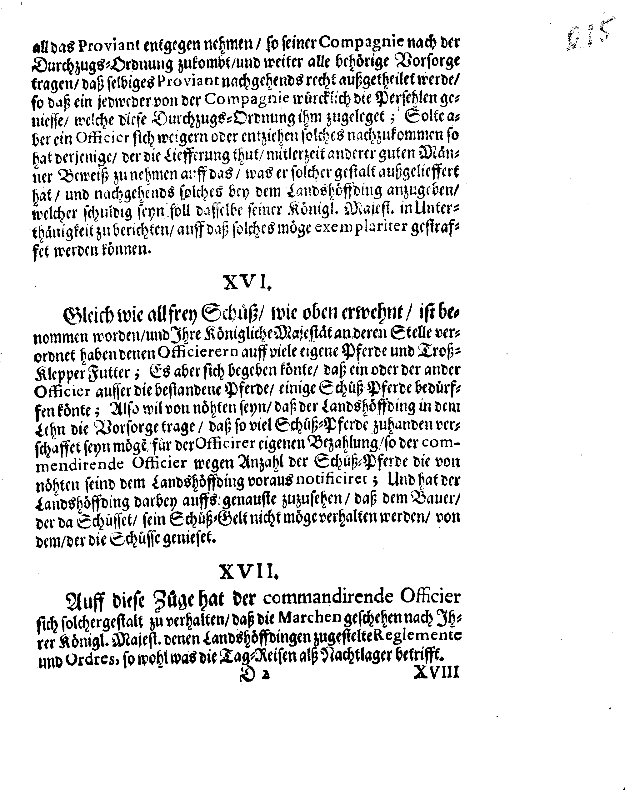 Ihrer Königl. Majest. Verneuerte Zug-Ordnung, Wornach die Außlage eingehoben und nachgehends unter der Land- und See-Militz sambt der Artollerie bey ihrem Durchzug außgetheilet werden sol