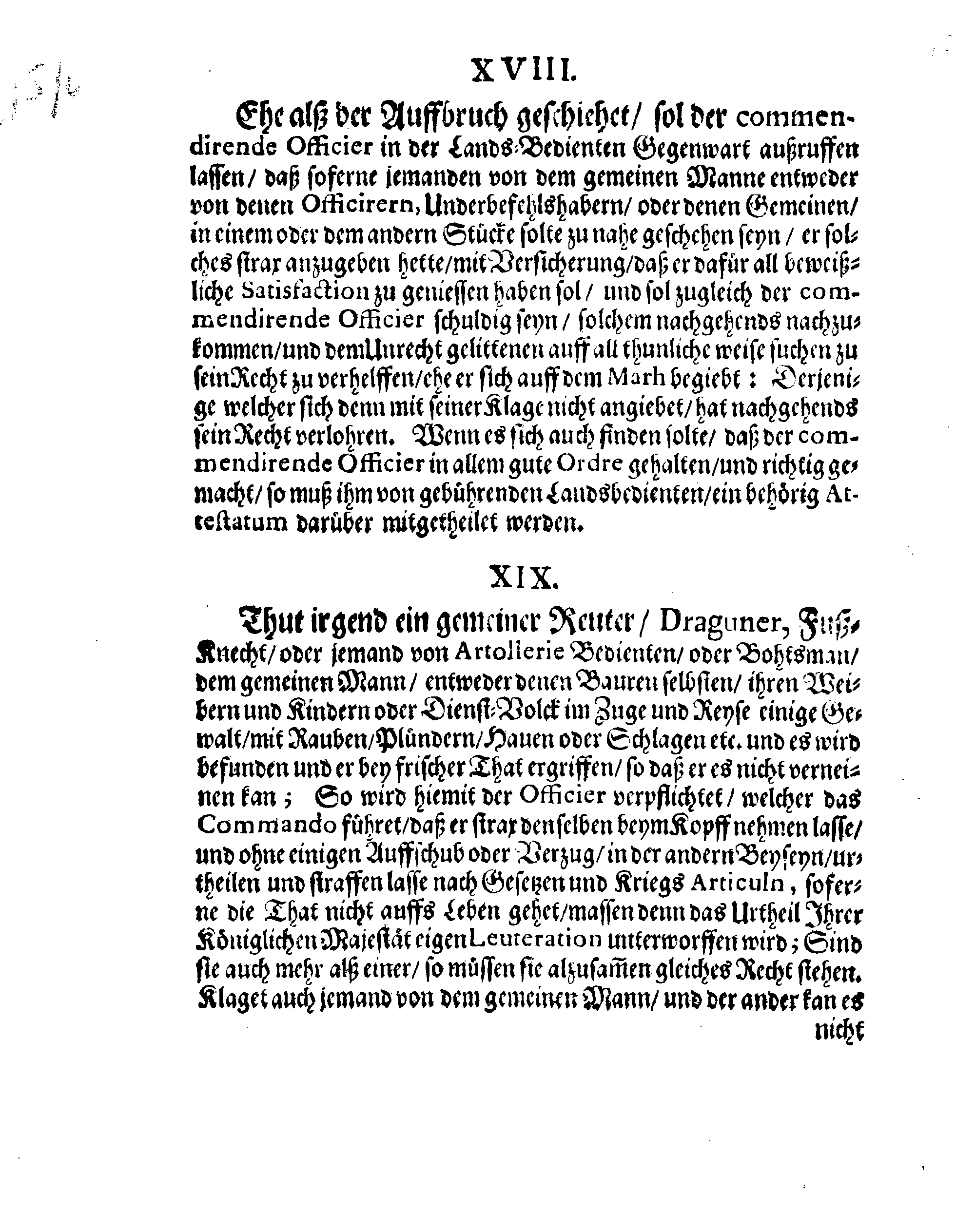 Ihrer Königl. Majest. Verneuerte Zug-Ordnung, Wornach die Außlage eingehoben und nachgehends unter der Land- und See-Militz sambt der Artollerie bey ihrem Durchzug außgetheilet werden sol